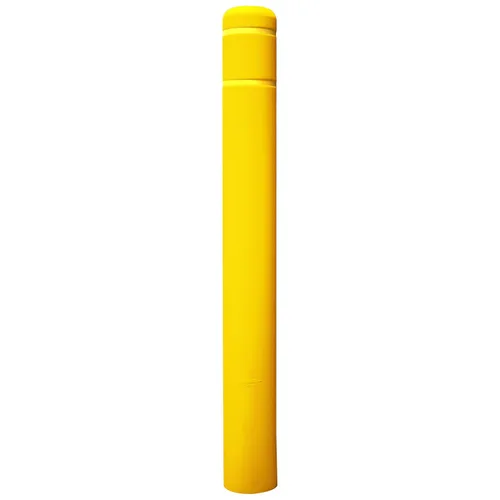 Miniatura 10 de Ideal Shield Cubierta de bolardo de seguridad negra de 1/8 pulgadas de 4 pulgadas con rayas rojas, 60 pulgadas de alto. Cinta de instalación