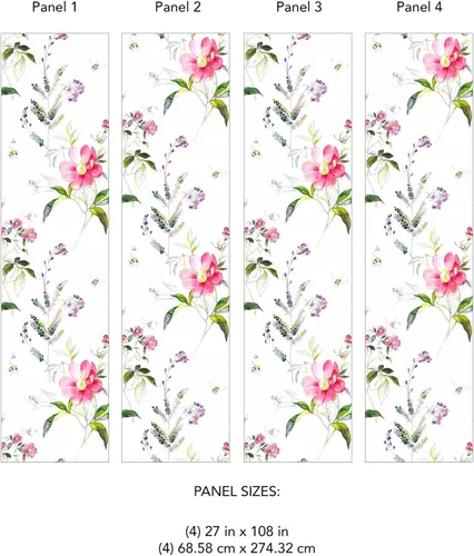 Miniatura 4 de A-Street Prints Mural de pared Sinclair rosa
