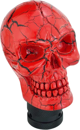 Miniatura 10 de Lunsom Pomo de palanca de cambios con forma de calavera de resina, perilla de palanca de cambios para transmisión de auto, compatible con vehículos