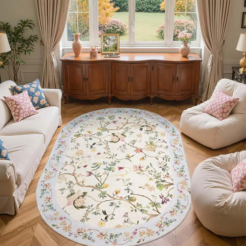 Miniatura 34 de Jinchan Alfombra Floral de Pasillo, 2x5, Alfombras Antideslizantes Lavables a Máquina, Alfombra Suave de Pelo Bajo para Pasillo, Resistente a