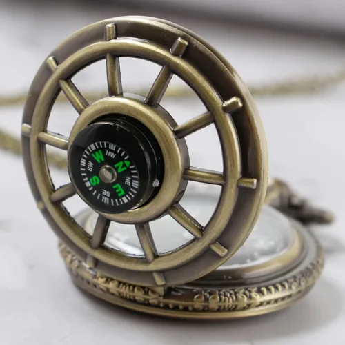Miniatura 6 de Reloj de bolsillo para hombre, árabe digital reloj de bolsillo con cadena para hombre