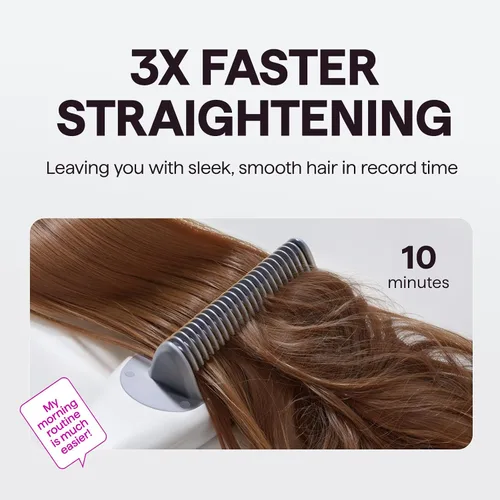 Miniatura 5 de Wavytalk Cepillo alisador de cabello Pro Steamline Pro, cepillo alisador 3 en 1 para cabello rizado, resultados rápidos de salón con menos daños