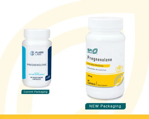 Miniatura 2 de Klaire Labs SFI Health Pregnenolone – Puede apoyar la memoria, el estado de ánimo y la energía para adultos – 100 mg derivado de ñame silvestre