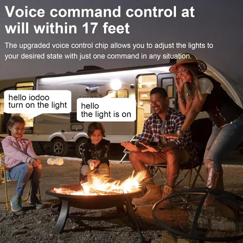 Miniatura 2 de Luz de campamento recargable de 10000 mAh con control de voz - 4000LM 3000K/4500K/6500K Linterna LED portátil, IPX4 impermeable para camping, 30W pro