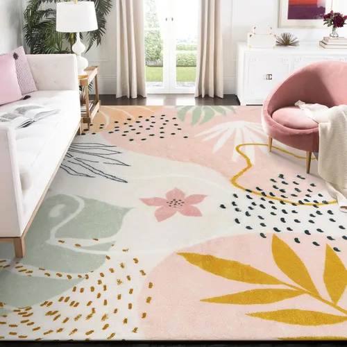 Miniatura 20 de Lahome Alfombra de pasillo rosa - Alfombra de 2x7, alfombra antideslizante lavable para baño, alfombra ligera para piso, alfombras para pasillo