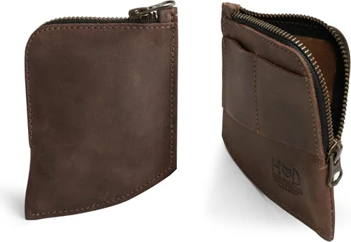 Miniatura 4 de Hide & Drink, Billetera de bolsillo EDC, organizador de efectivo curvado, soporte para tarjetas frontal delgado, clip para dinero, cuero de grano