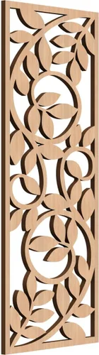 Miniatura 13 de 9 3/8"W x 24 3/8"H x 1/4"T Utica Decorativo Fretwork Madera Paneles de Pared, Abedul