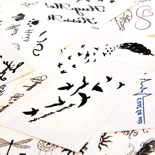 Miniatura 8 de PowerTRC 30 hojas de tatuajes temporales para hombres y mujeres, cientos de diseños de tatuajes variados, calcomanías realistas impermeables