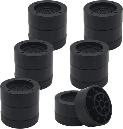 Miniatura 22 de 4 juegos de elevadores redondos negros para muebles, elevadores de cama resistentes, altura de 1 pulgada, 2 pulgadas, 3 pulgadas, elevadores de cama