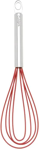 Cuisipro Batidor plano de silicona de 10 pulgadas, rojo