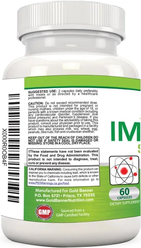 Miniatura 3 de Gold Banner Suplemento de apoyo inmunológico antioxidante superior - Aumenta el sistema inmunológico con frambuesa roja, granada, corteza de pino