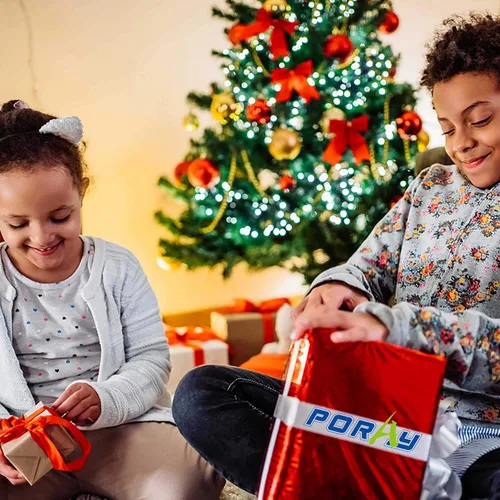 Miniatura 8 de Portería de fútbol portátil de Poray con red emergente para niños y adultos con tela Oxford de 210D y estacas extra, regalo de cumpleaños y Azul