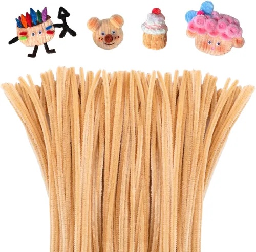 Miniatura 22 de Mnuizu - 200 limpiadores de tuberías, tallos de chenilla para manualidades, varillas esponjosas para manualidades navideñas y suministros de Rosa