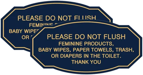 Miniatura 55 de Signs ByLITA Letrero de etiqueta victoriana Please Do Not Flush (Lt Gray), pequeño, 1 paquete Gris claro
