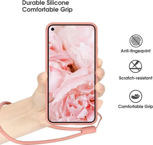 Miniatura 4 de Compatible con Google Pixel 5A, funda delgada de goma de gel de silicona (con forro de microfibra), diseño de cuerpo completo a prueba de golpes