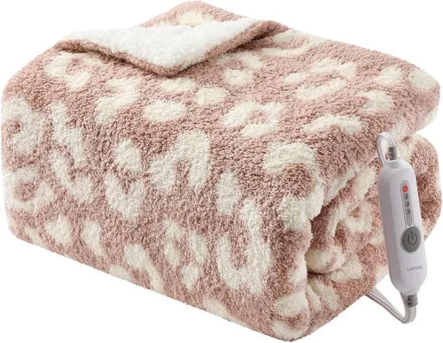 Miniatura 13 de GarveeHome Manta eléctrica térmica, manta térmica suave doble Sherpa súper acogedora con 4 niveles de calefacción y 4 horas de apagado automático