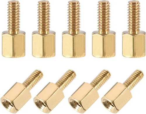 Miniatura 23 de uxcell M2.0.197x0.157 in+0.157 in macho-hembra latón hexagonal PCB placa base separador separador para FPV Drone Quadcopter, computadora y placa