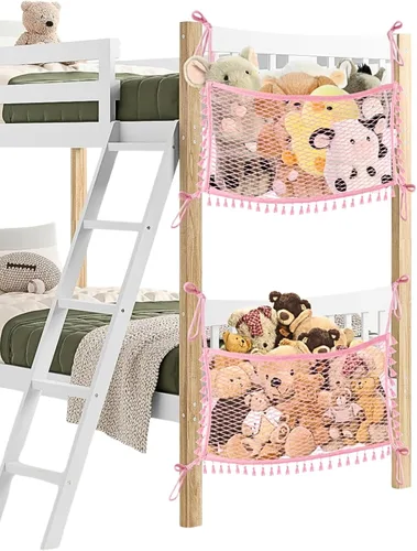 Miniatura 9 de Red de almacenamiento de animales de peluche para niños, red organizadora de juguetes de noche, almacena cuidadosamente tus animales de peluche, red