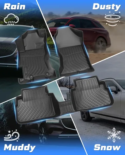 Miniatura 3 de Sunsdrew Alfombrillas TPE para todo tipo de clima, ajuste personalizado para Subaru Crosstrek 2018-2023/Impreza 2017-2023, negro, juego de 4 piezas