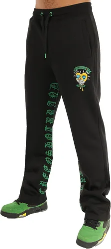 SCREENSHOT Pantalones de forro polar 3202 Streetwear Urban Fit - Pantalones deportivos apilados con cordón de banda de basura acanalada