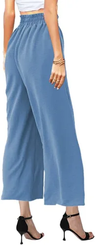 Miniatura 4 de MAYFASEY Women's High Waist Wide Leg Long Palazzo Pants Casual Lounge Pants Flowy Trousers with Pockets