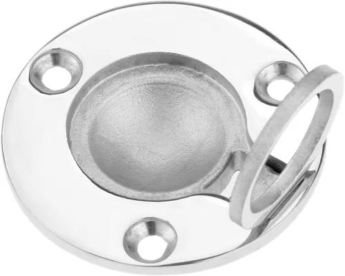 Miniatura 7 de 4 escotillas de anillo de barco, pestillo redondo de 1.97 pulgadas, mango empotrado de acero inoxidable, anillo de elevación de montaje marino