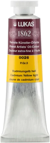 Miniatura 118 de Lukas 1862 Pintura al Óleo para Artistas Profesionales - Colores Tierra Amarillentos, 37 mL - Juego de 4 - Destacada Resistencia a la Luz, Sin