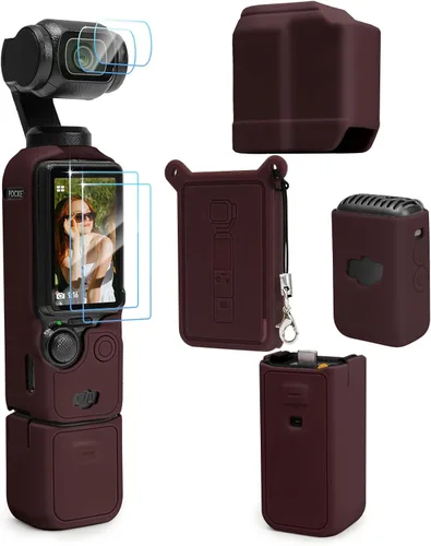 Miniatura 13 de Funda protectora para cámara DJI Osmo Pocket 3/Xtra Muse, funda de silicona suave con protección de pantalla y micrófono, ligera, antiarañazos