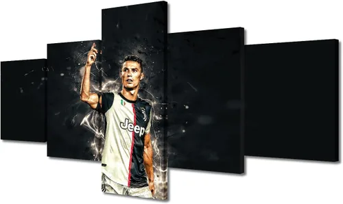 Miniatura 9 de TUMOVO Lienzo decorativo para pared, cuadro de Cristiano Ronaldo, cuadros de club de fútbol, impresiones en lienzo, póster de arte de pared, arte