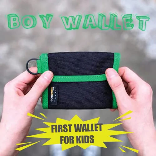 Miniatura 2 de Rough Enough Kids Wallet - Carteras para adolescentes con llavero