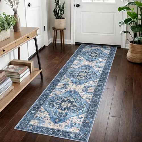 Miniatura 89 de SIILOOM Alfombra lavable de 2 x 3 pies, alfombra suave color taupe ceniza para entrada, tapete antideslizante para puerta de interior, tapete