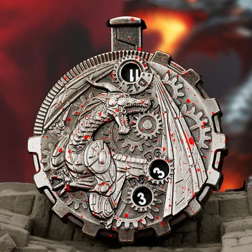 Miniatura 19 de UD - Juego de dados mecánicos de ruleta únicos DND Steampunk Dragones de metal D y D con dados TRPG DND 7 en 1 Spinner Metal D&D Juego de dados