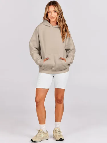 Miniatura 69 de ANRABESS - Sudaderas con capucha para mujer, sobre talla, de vellón de manga larga, modelo de 2024, para otoño