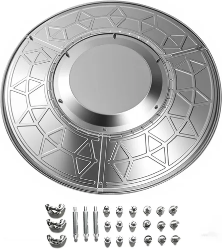Escudo reflector para calentador de patio, reemplazo superior del calentador de exterior, montaje de 3 agujeros, 30 pulgadas de diámetro redondo