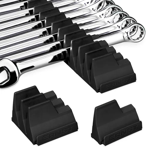 Ernst Manufacturing Wrench Pro - Organizador modular de llaves para 40 llaves con tacos antideslizantes, fabricado en los Estados Unidos Negro