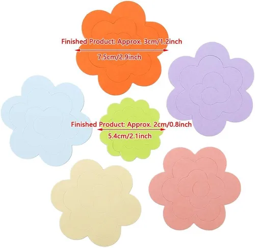 Miniatura 4 de Quilling Paper Blossom Paper Kit 20PCS Diseño de flores Colorido Kit de Quilling Papel Roseta Flor Quilling Paper (Color al azar)
