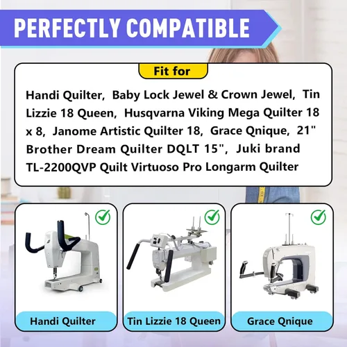 Miniatura 7 de 30 bobinas 18034AS clase M compatibles con todos los edredones Handi, Pfaff Brand Grand Quilter de 18 pulgadas, Juki Brand TL-2200QVP Quilt Virtuoso