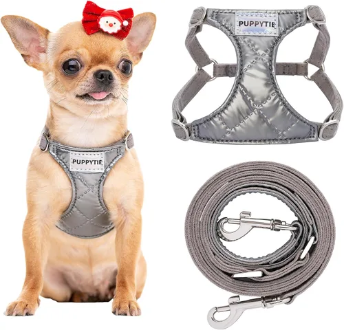 Miniatura 11 de Puppytie Arnés sin tirones para perro, con correa multifunción, pechera suave y ajustable para mascota, no ahorca, chaleco a prueba de escape, rosa
