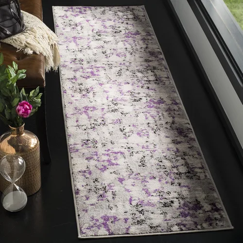Miniatura 11 de SAFAVIEH Skyler Collection SKY193B - Alfombra moderna abstracta que no desprende pelusa, para sala de estar o dormitorio, 2 x 4 pies, gris/azul
