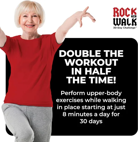 Miniatura 2 de DVD de ejercicio para caminar para personas mayores, DVD Rock the Walk At Home DVD 30 Day Challenge - DVD de bajo impacto solo 8 minutos por día DVD