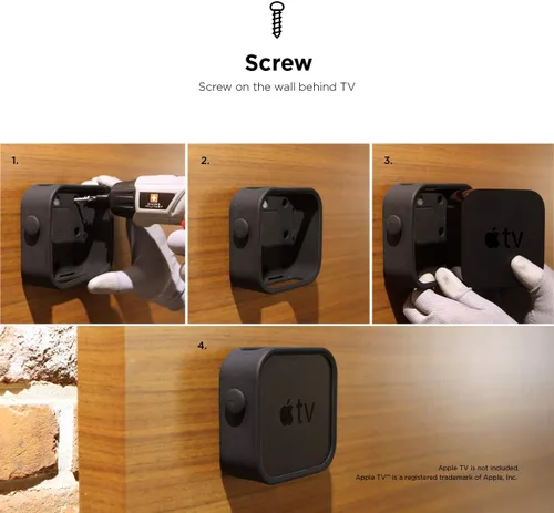 Miniatura 5 de elago Soporte para Apple TV, 3 opciones de montaje (imán, colgar, tornillo), compatible con Apple TV 4K 2021 / HD y todos los modelos, evita