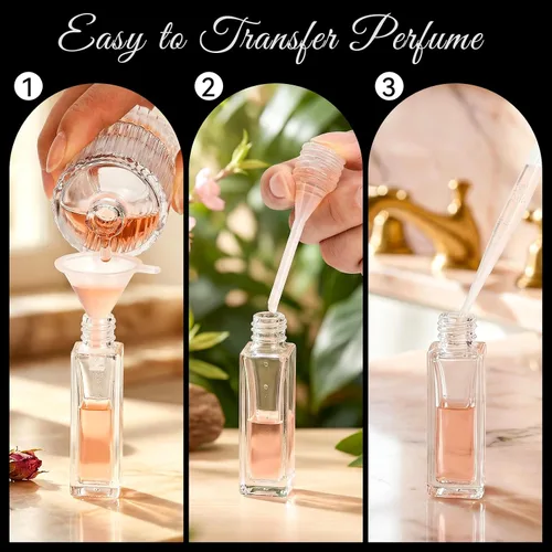 Miniatura 5 de 10 piezas de kit de herramientas de recarga de perfume, herramientas de transferencia de dispensador de perfume de plástico, juego de herramientas