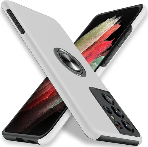 Miniatura 26 de JAME para Funda Samsung Galaxy S22 Ultra, Funda Protectora de Parachoques Suave y Delgada para Cubierta Samsung S22 Ultra, con Soporte de Anillo