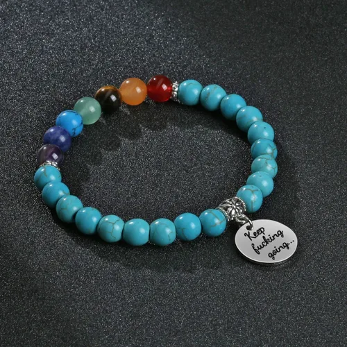 Miniatura 10 de Top Plaza Pulsera de cuentas de 7 chakras para yoga, reiki, cristales curativos, pulsera de cuentas de piedras preciosas de amistad, pulsera