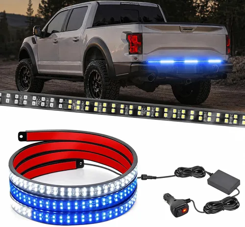 Miniatura 11 de Nilight - Tira de luz para plataforma trasera de camión de 48 pulgadas con marco de aluminio, tira de luz LED de triple fila de 780 LED con luces
