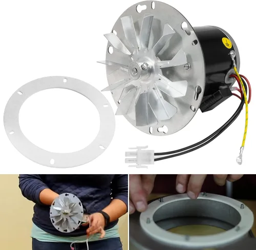 Miniatura 8 de 12056010 12026010 Kit de motor de soplador de escape de combustión para estufa de pellets con junta de repuesto para Whitfield Advantage