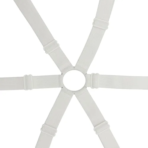 Miniatura 5 de Correas elásticas ajustables para sábana bajera, tirantes cruzados, se ajustan a colchones redondos y cuadrados (blanco de 3 vías)