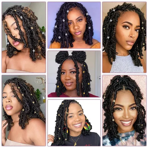 Miniatura 7 de NAISKA 50 piezas de joyería para rastas, anillos trenzados para el cabello, clips de temor, cerraduras de metal, joyería para trenzar el cabello