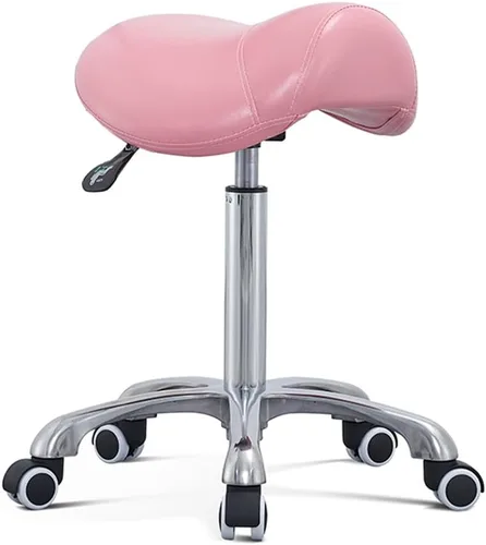 Miniatura 13 de Antlu Silla de Sillín con Respaldo Ergonómica Giratoria Asiento de Esteticista para Salón, Tienda de Tatuajes, Spa, Clínica Dental