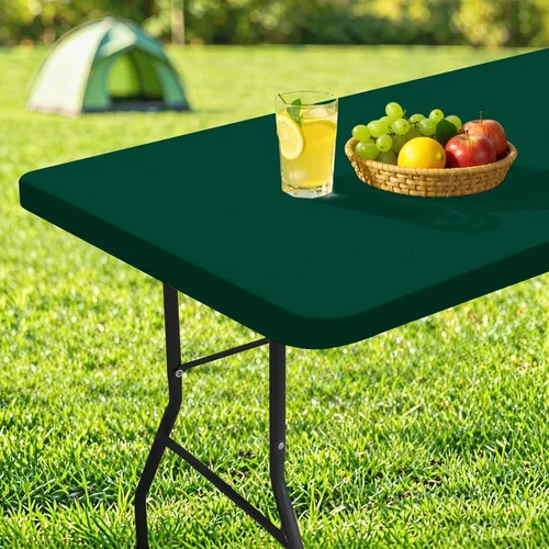 Miniatura 32 de homing Mantel cuadrado ajustable de poliéster impermeable, protector de mesa lavable para picnic, campamento, al aire libre (negro, 34 x 34 pulgadas)